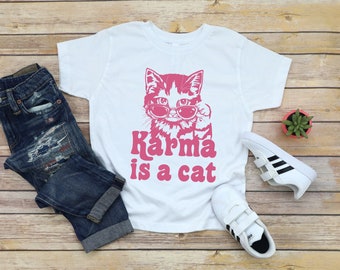 Karma es una camisa de gato, camisa Karma, camisa Taylor, camisa de gato, camisa Karma Cat, camisa Taylor Karma, camisa Swift, camisa de concierto