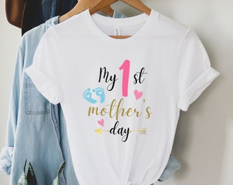 Mi primera camisa del Día de la Madre, 1er Día de la Madre, Camisa del Día de la Madre, Camisa de recién nacido, Camisa de bebé, Camisa de mamá, Camisa de mamá, Camisa de mamá, Camisa de mamá