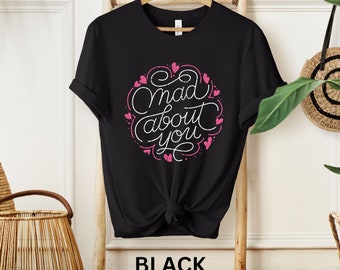 Camisa loca por ti, regalo del día de San Valentín, camisa de corazón, camisa del día de San Valentín, camisa de amor, regalo de esposa, regalo de novia, regalo de aniversario