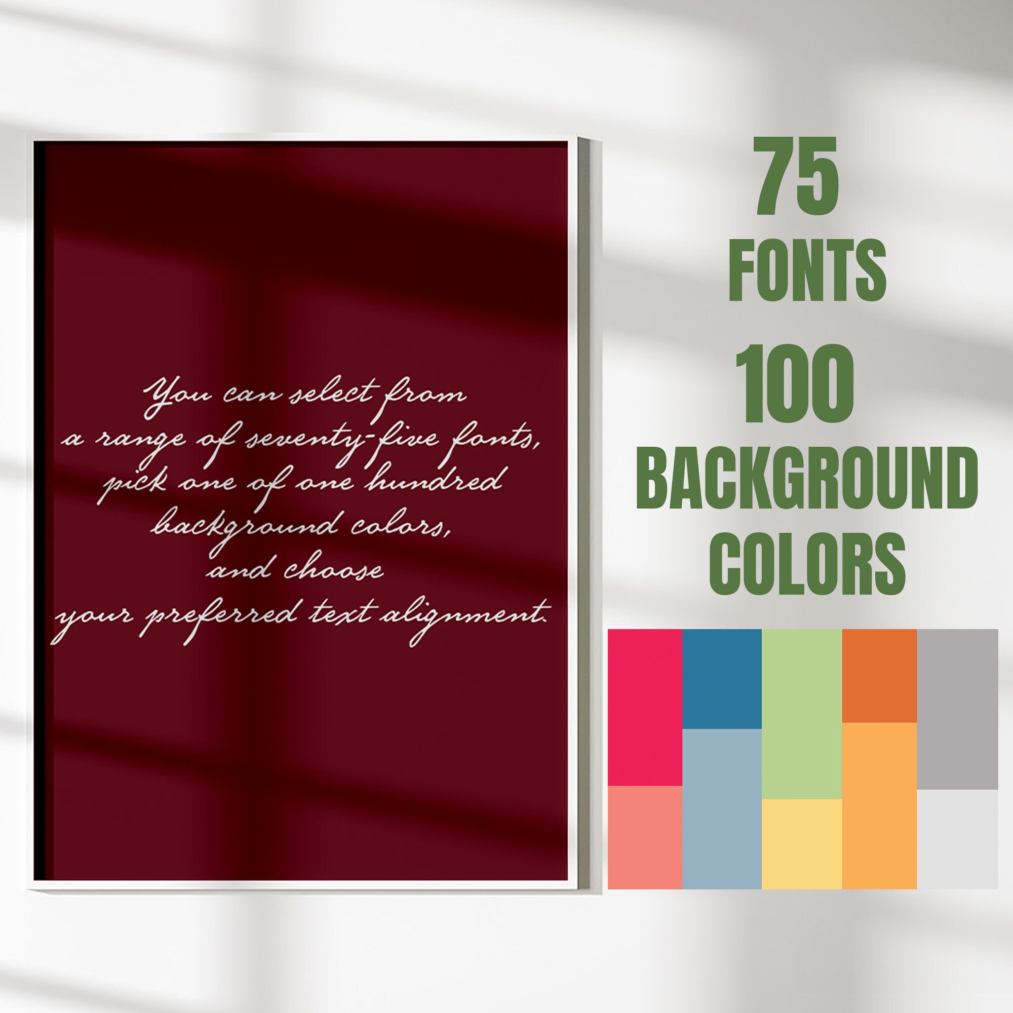 Custom Poem Wall Art Custom Quote Poster Custom Quote Art Custom Word