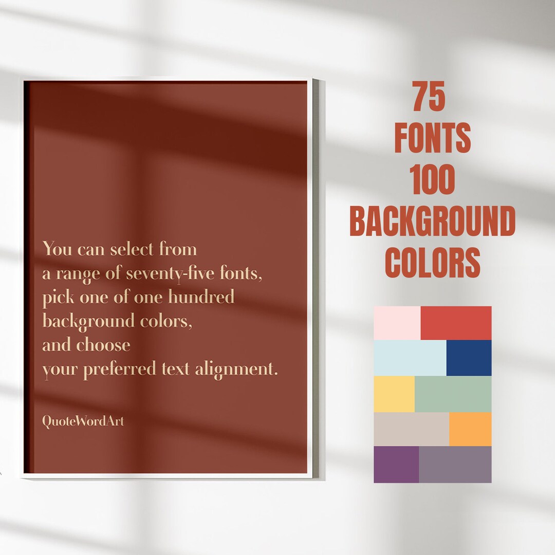 Custom Quote Poster Custom Quote Art Custom Poem Wall Art Custom Word