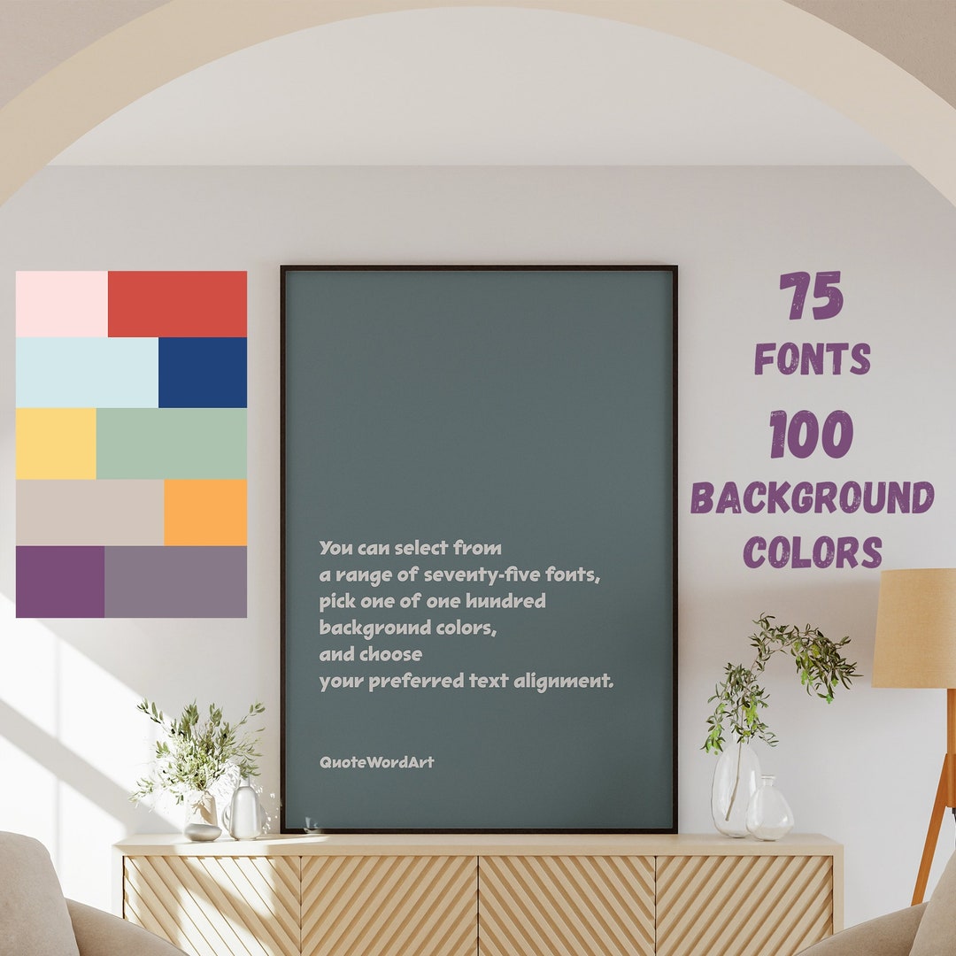 Custom Quote Poster Custom Quote Art Custom Celebration Gift Custom