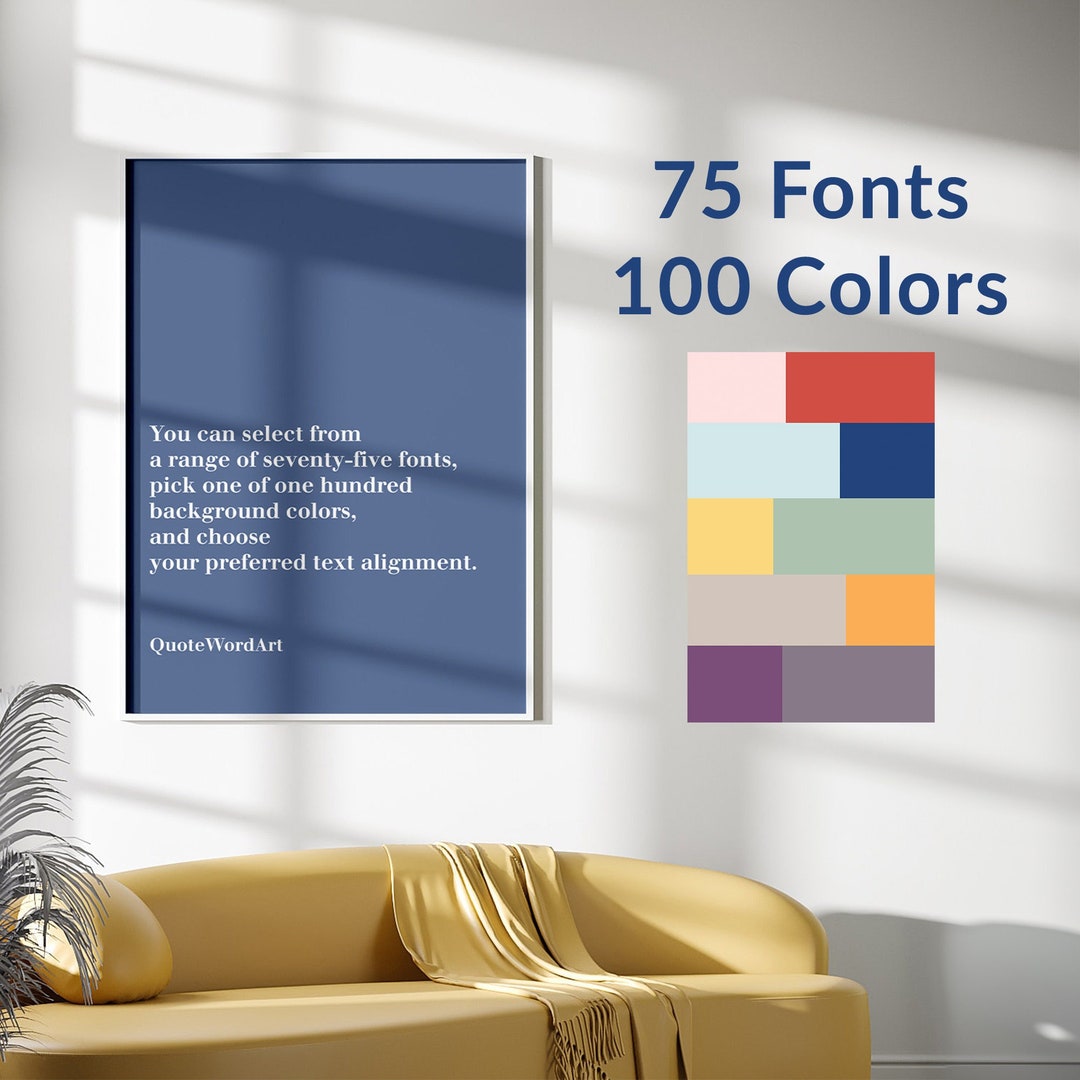 Custom Text Poster Custom Text Print Downloadable Custom Quote Print