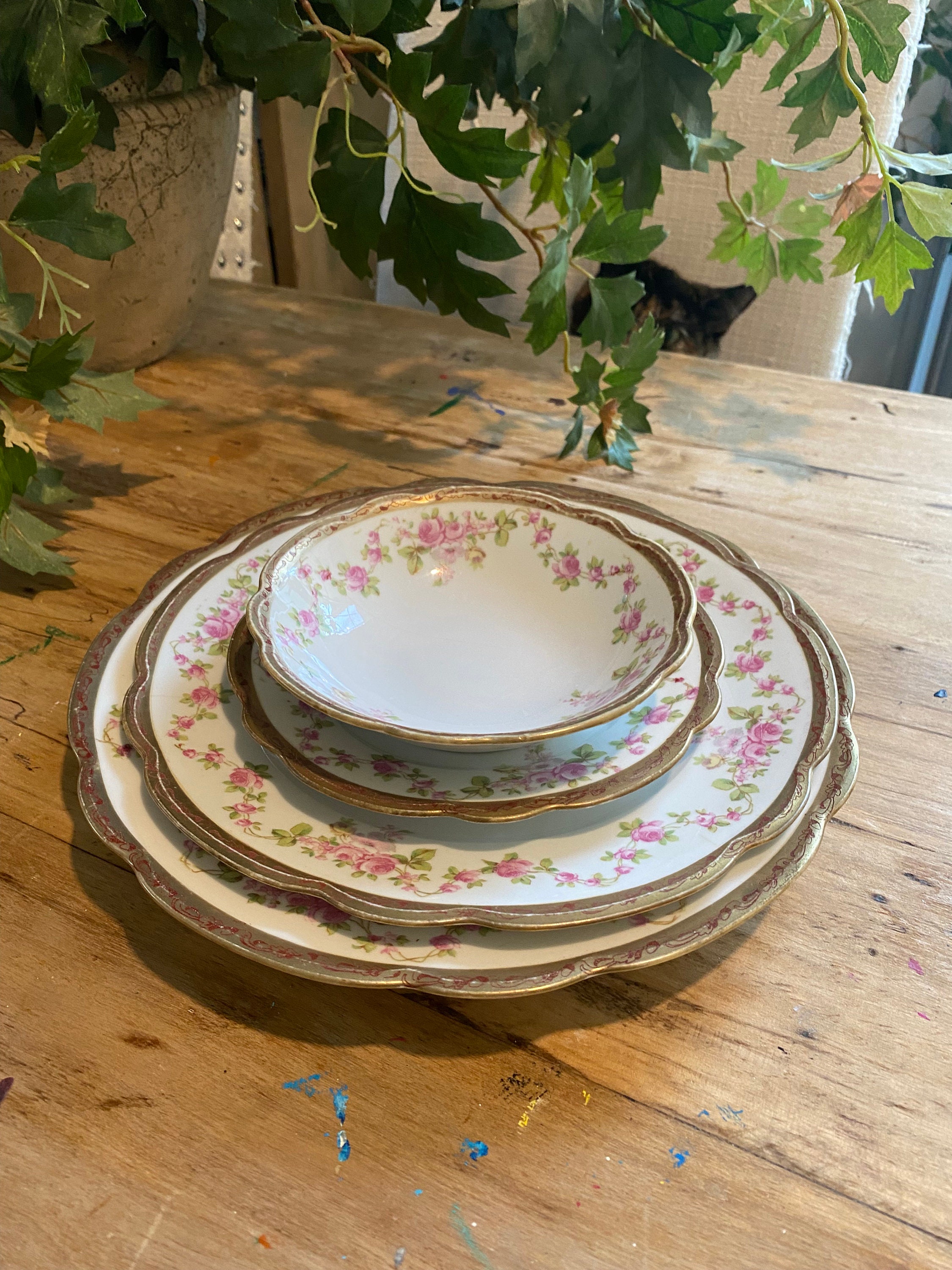 Antique M.Z. Austria Fine Porcelain China Dish Set - Etsy