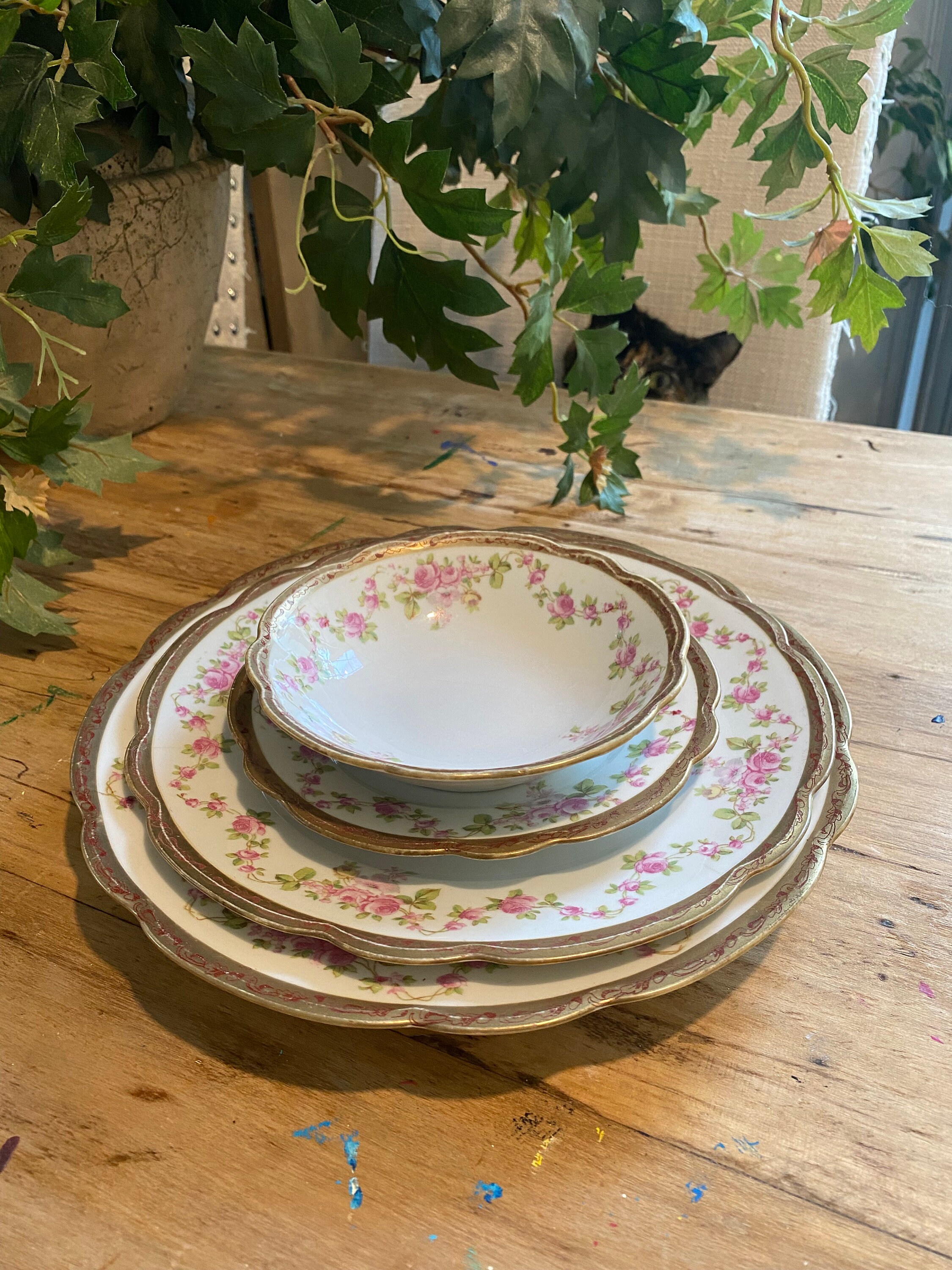 Antique M.Z. Austria Fine Porcelain China Dish Set - Etsy