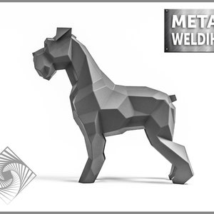 Metal Schnauzer Digital Template Download: Instant download of DXF and PDF files.
