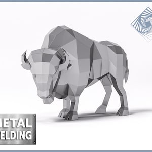 Descarga de plantilla digital de Metal Bison: descarga instantánea de archivos DXF y PDF