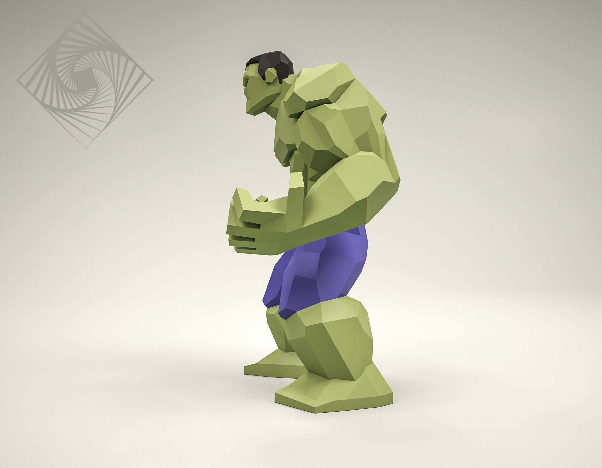 DIY Low Poly Hulk Sculpture: PDF & SVG Templates (digital Download) - Etsy
