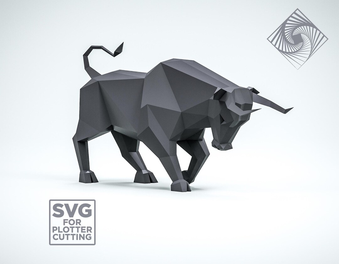 Black Angry Paper Bull Templates - Instant Download PDF and SVG - Etsy