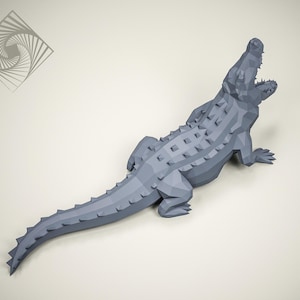 DIY Alligator Paper Sculpture: Low Poly Craft Kit (PDF & SVG Files) - Etsy