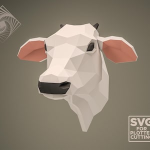 3D-pappersko Nelore-pysselkit: DIY PDF- och SVG-mallar (digital nedladdning)