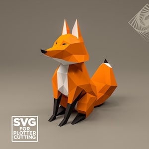Download digitale del kit fai da te per Fox: download immediato di modelli PDF e file SVG per Cricut.