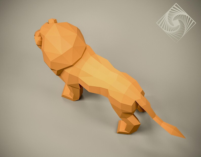 3d-paper-lion-craft-kit-diy-sculpture-pdf-svg-templates-digital
