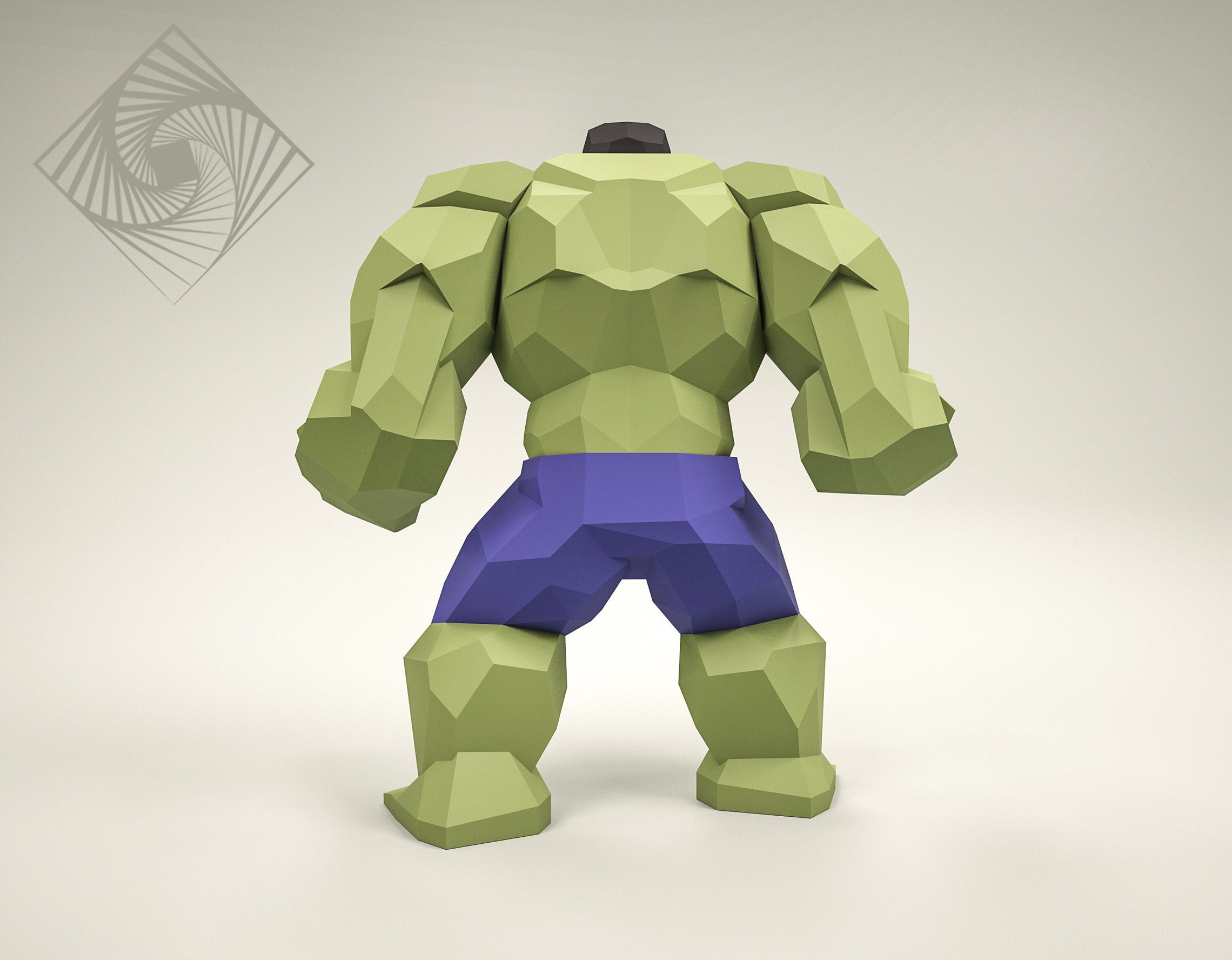 DIY Low Poly Hulk Sculpture: PDF & SVG Templates (digital Download) - Etsy