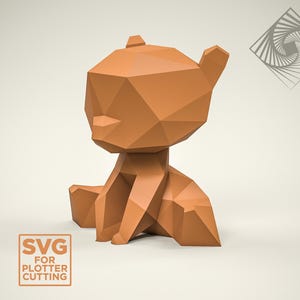 Download digitale del kit fai da te per Baby Bear: download immediato di modelli PDF e file SVG per Cricut.