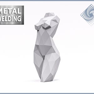 Digital templates download for metal Female bust: instant download of DXF and PDF files.