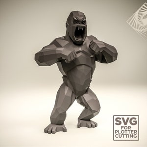 Digital download of DIY kit for King Kong: Instant download of PDF templates and SVG files for Cricut.