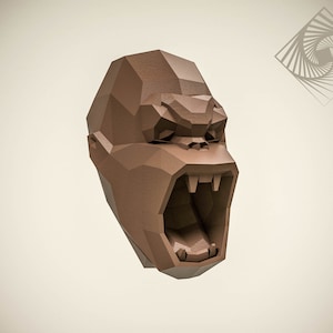 DIY King Head Low-Poly Sculpture Templates
