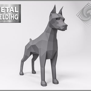 Download digital templates for metal Doberman: instant download of DXF and PDF files.
