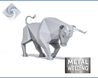 Metal Bull digital template download: instant download of DXF and PDF files.