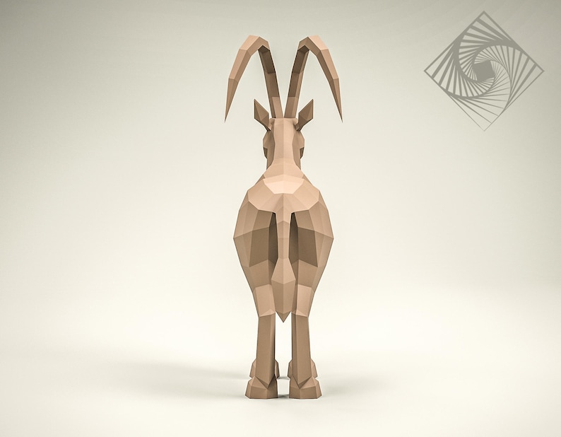 Goat Papercraft 3D Paper Goat Sculpture: DIY Craft Kit (PDF & SVG Files) - Etsy