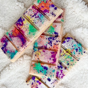 Wax melts snap bar unique color snapbar glitter strong scent wax melts for Burner relax scent wax melts candle fan gift scent that transform