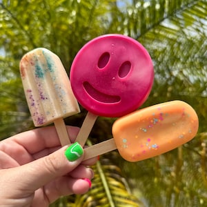 Popsicle wax melts scent Orange Cream Summer, Cherry summer and Aloha Paradise, wax melts strong summer scent for warmer.