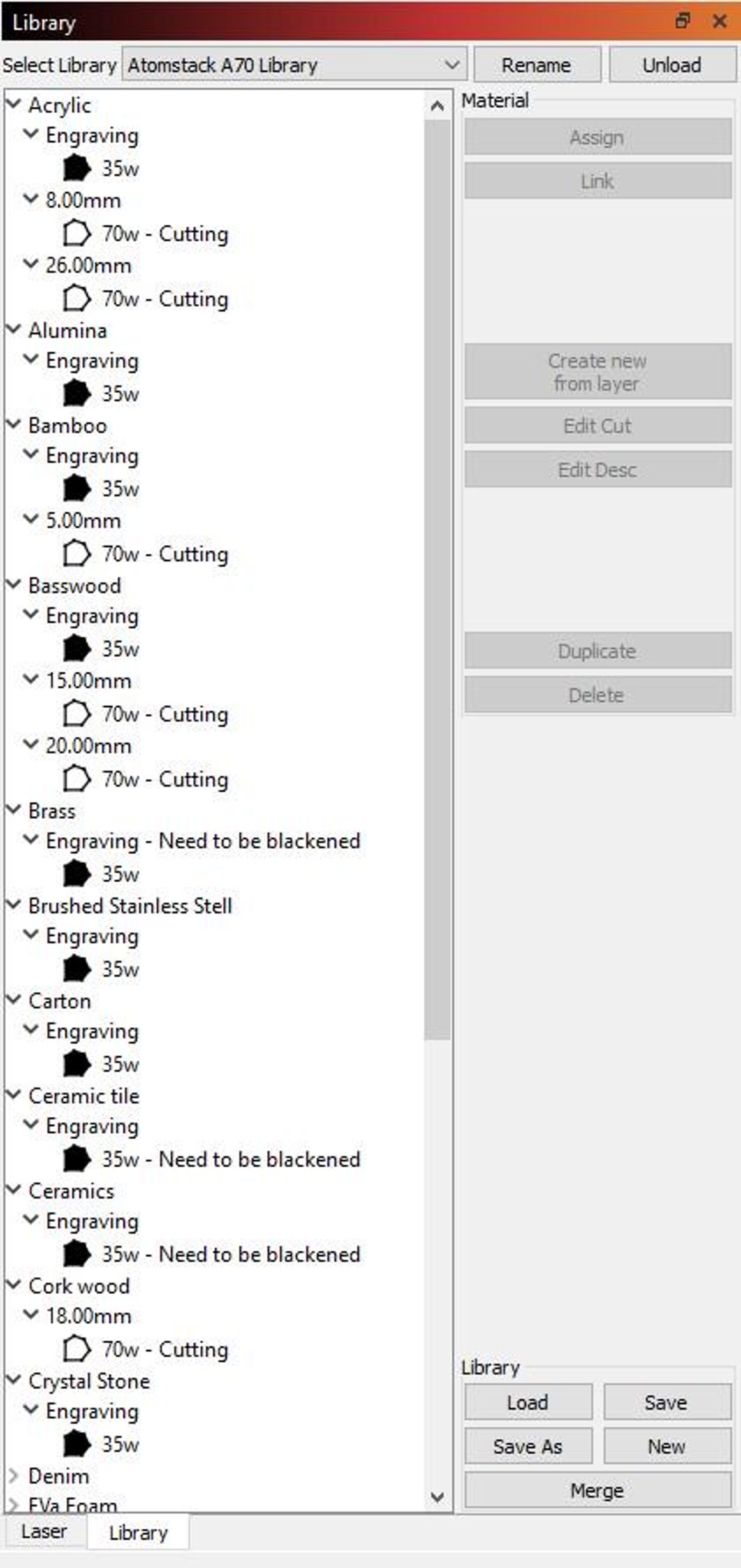 Lightburn Material Library for Atomstack A70 Pro / Max | Tested ...