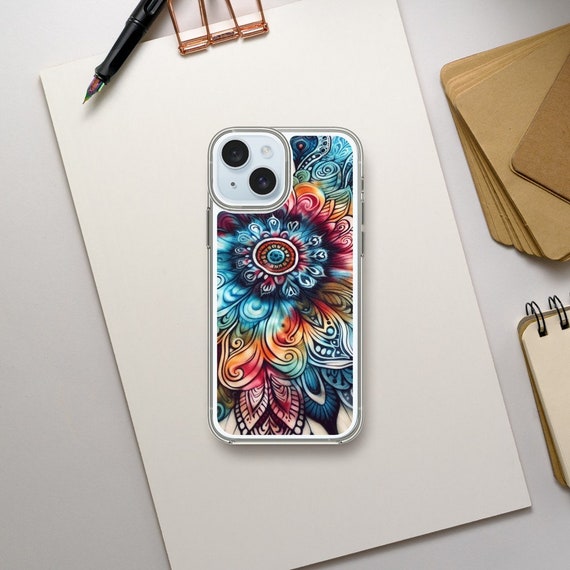 Tie-Dyed Flower Clear case