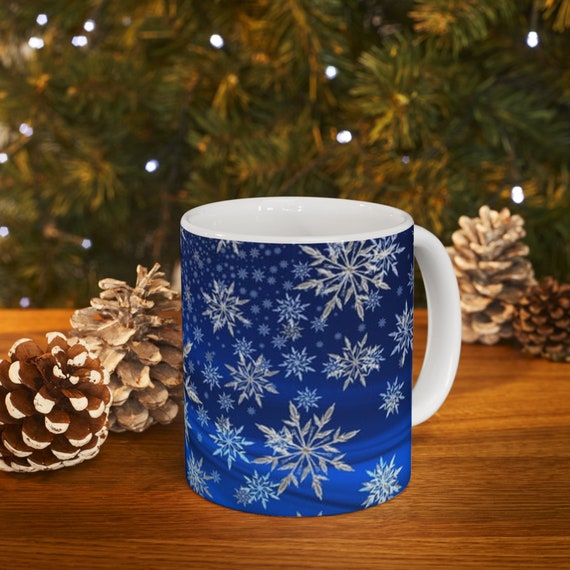 Snowflakes Mug,Winter Mug Gift, Snowflakes, Winter Patterns, Coffee Mug, Mug, Unique Mug, Office Gift, Drinkware, Home and Kitchenware, Gift