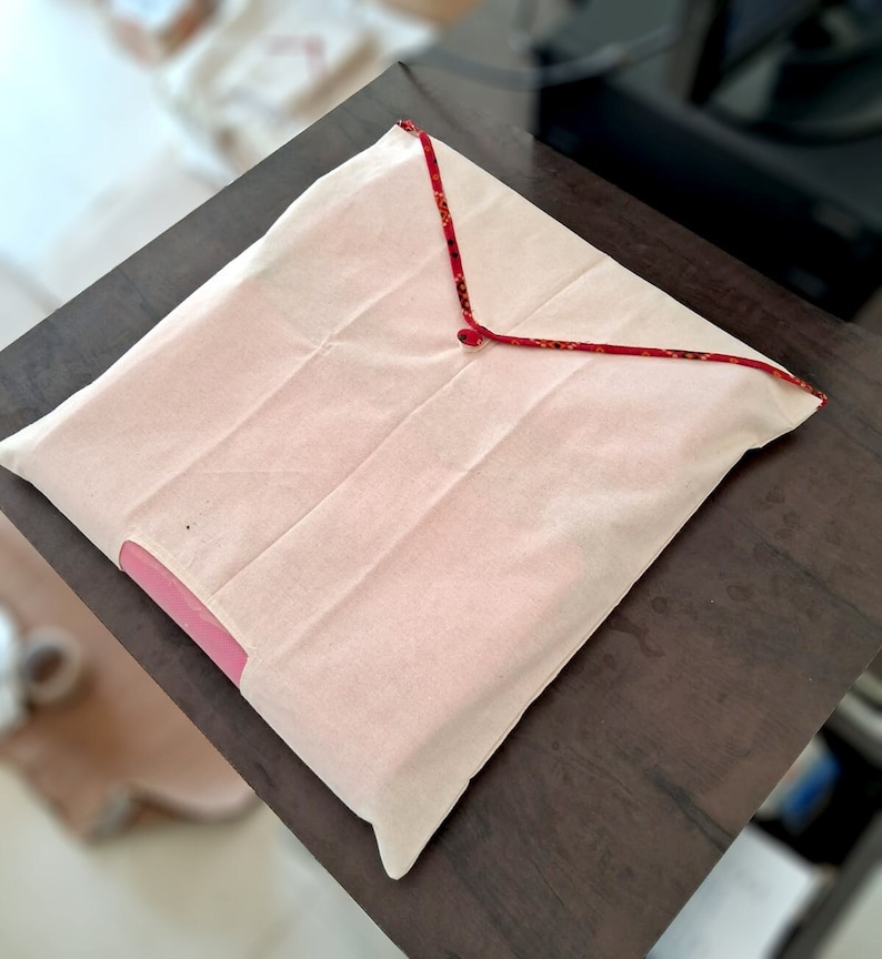 Cotton Saree Bags Handmade, Zippered With Net Window/1614in/saree