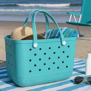 Gummi Strandtasche, Jelly Strandtasche, Gummi Strandtasche, Waschbar Pool Tasche für Frauen, Sommertasche, Reisetasche, Jelly Rubber Einkaufstasche
