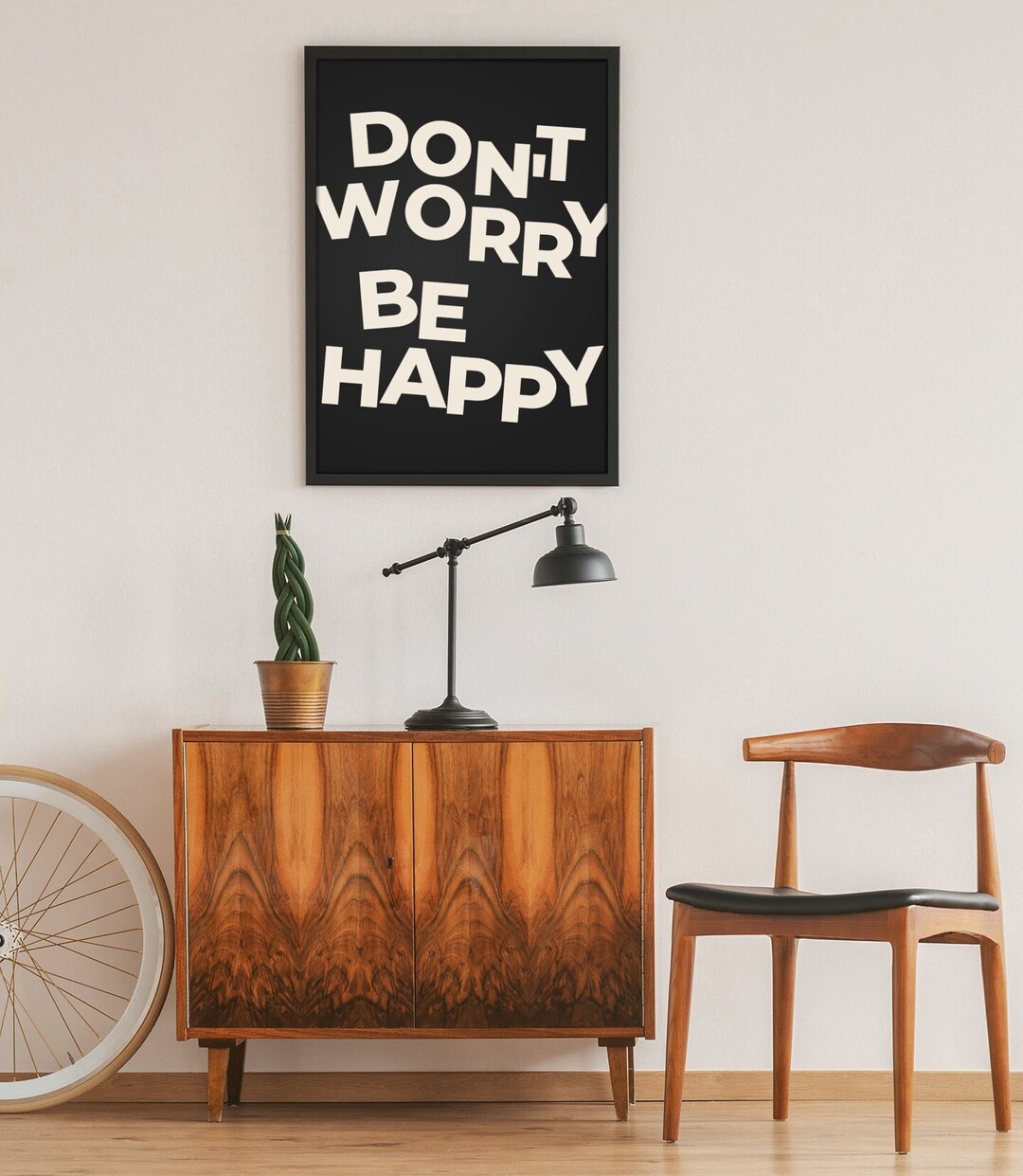Don't Worry Be Happy' Printable Art - Inspirational Quote, Wall Decor ...