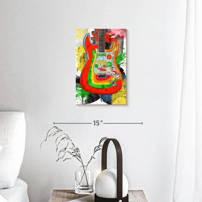 George Harrison's Rocky Guitar Wall Art - Vertical Framed Canvas - Living Room Wall Decor - Music Art image 8