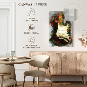 Eric Clapton's Blackie Electric Guitar Wall Art - Vertical Framed Canvas - Living Room Wall Decor - Music Art image 4