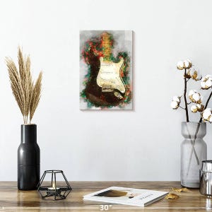 Eric Clapton's Blackie Electric Guitar Wall Art - Vertical Framed Canvas - Living Room Wall Decor - Music Art image 2