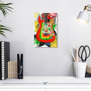 George Harrison's Rocky Guitar Wall Art - Vertical Framed Canvas - Living Room Wall Decor - Music Art image 7