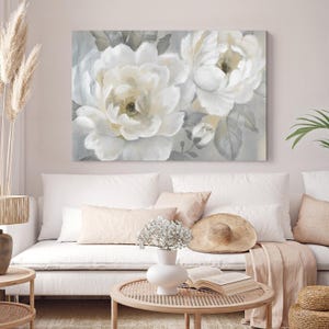 Elephant Stock Perfect Peonies Wall Art - Horizontal Canvas - Living Room Wall Decor - Floral And Botanical Art