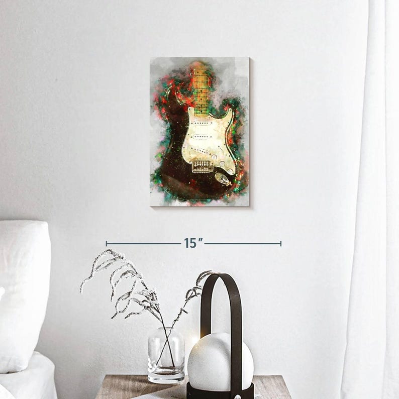 Eric Clapton's Blackie Electric Guitar Wall Art - Vertical Framed Canvas - Living Room Wall Decor - Music Art image 8