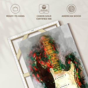 Eric Clapton's Blackie Electric Guitar Wall Art - Vertical Framed Canvas - Living Room Wall Decor - Music Art image 5