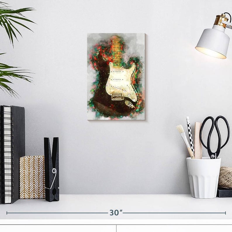 Eric Clapton's Blackie Electric Guitar Wall Art - Vertical Framed Canvas - Living Room Wall Decor - Music Art image 7