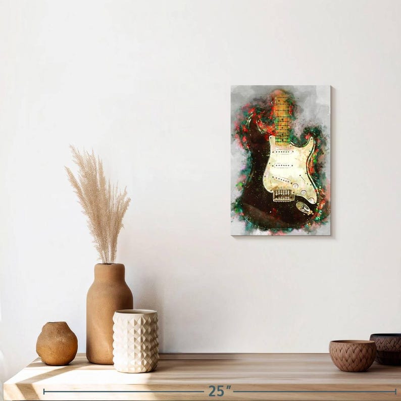 Eric Clapton's Blackie Electric Guitar Wall Art - Vertical Framed Canvas - Living Room Wall Decor - Music Art image 9
