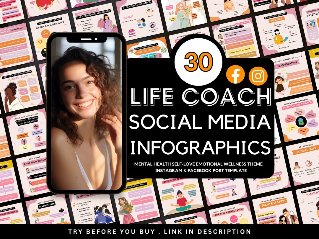 Coaching Graphics Report Life Coaching Infographics Template for Wellness and Holistic Coaches ...