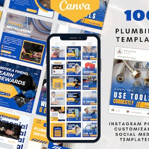 100 Klempner Business Instagram Vorlagen | Klempner Social Media | Klempner Firma | Social Media Marketing | Klempner Marketing | Klempnerarbeit