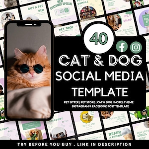 Pet Business Instagram Templates: Dog Grooming, Canva Quotes (Digital Download)