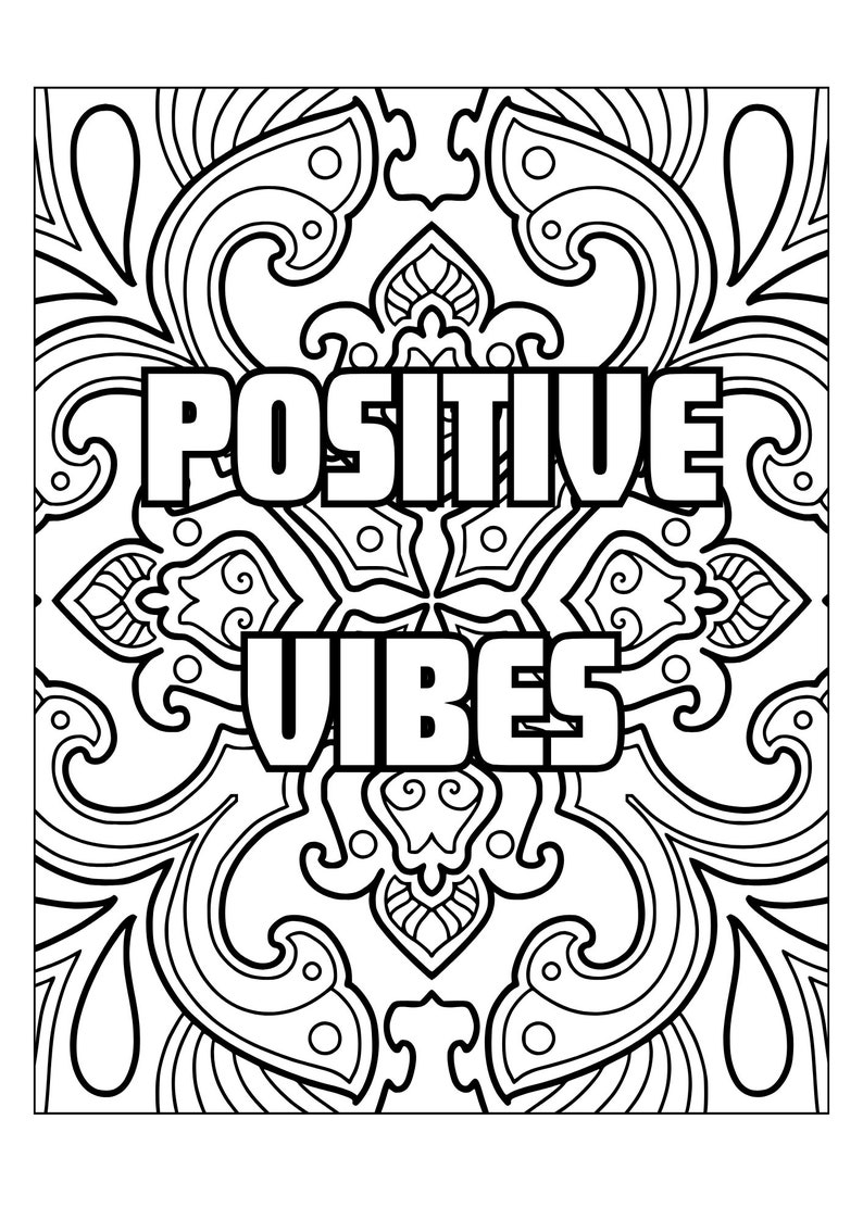 Motivational Quotes Coloring Pages Floral Inspirational Quotes Adult ...