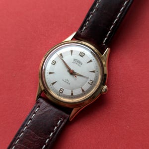 Vintage Technos Birka Watch - Year 1950s - Mechanical Manual Winding Movement - Mens Fashion & Jewelry - Old Fashion Style
