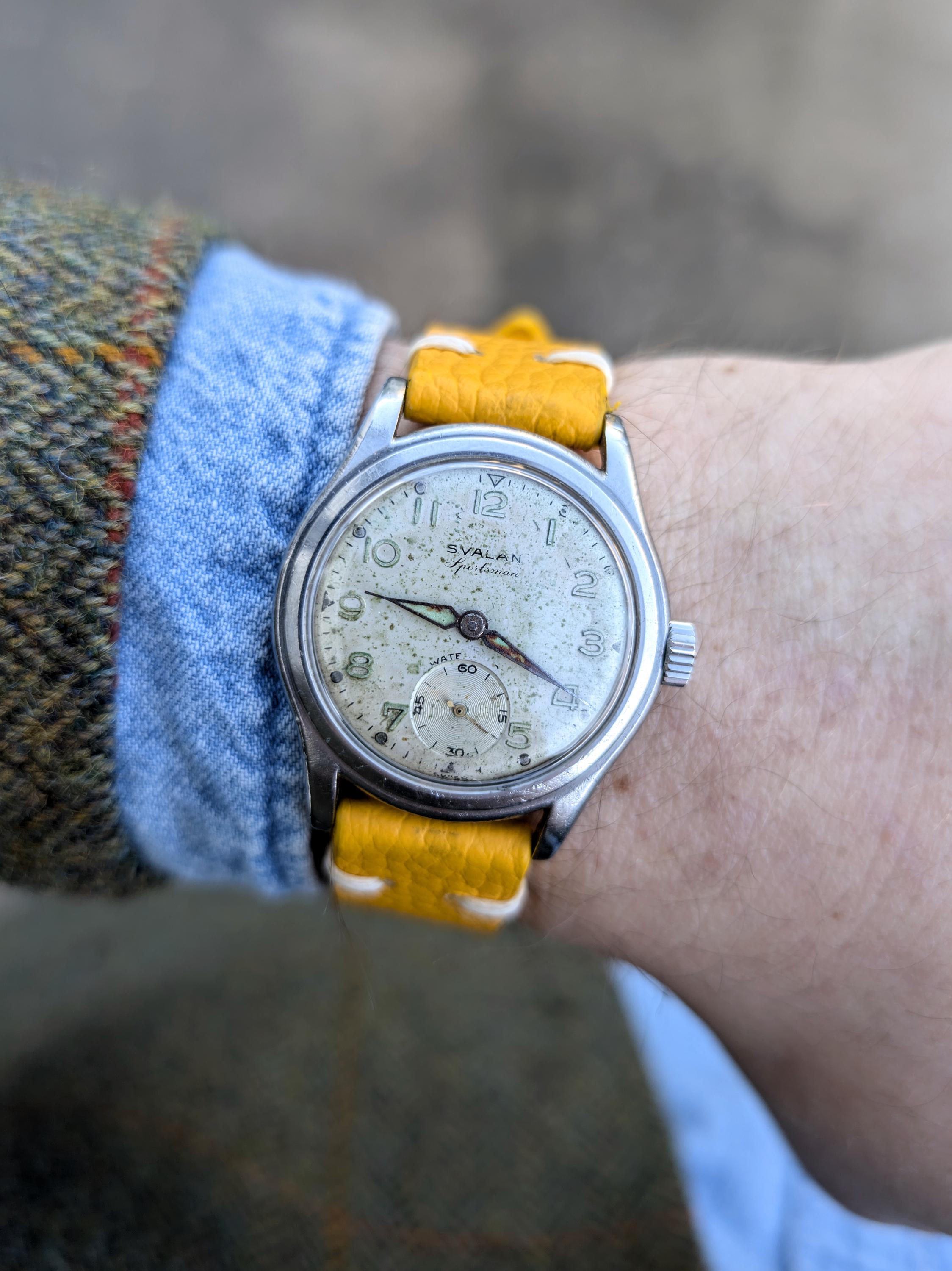Vintage Svalan Sportsman Watch - 1950s - Mechanical Manual Winding 
