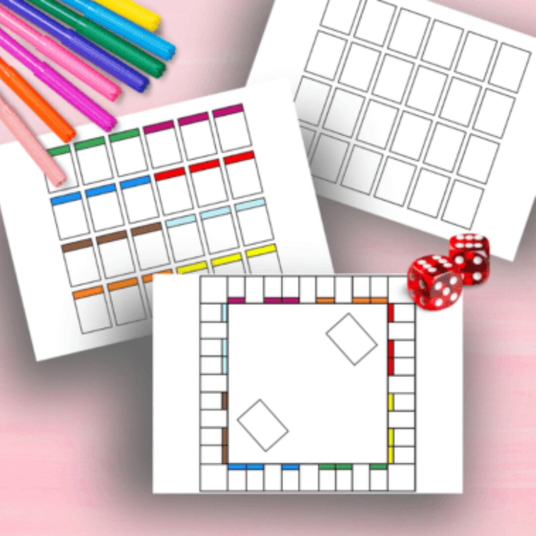 Printable Monopoly Game Board Game Digital Download, DIY Board Game ...