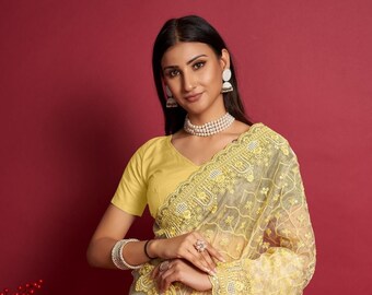 Sabyasachi additional sequence work organza saree special edition